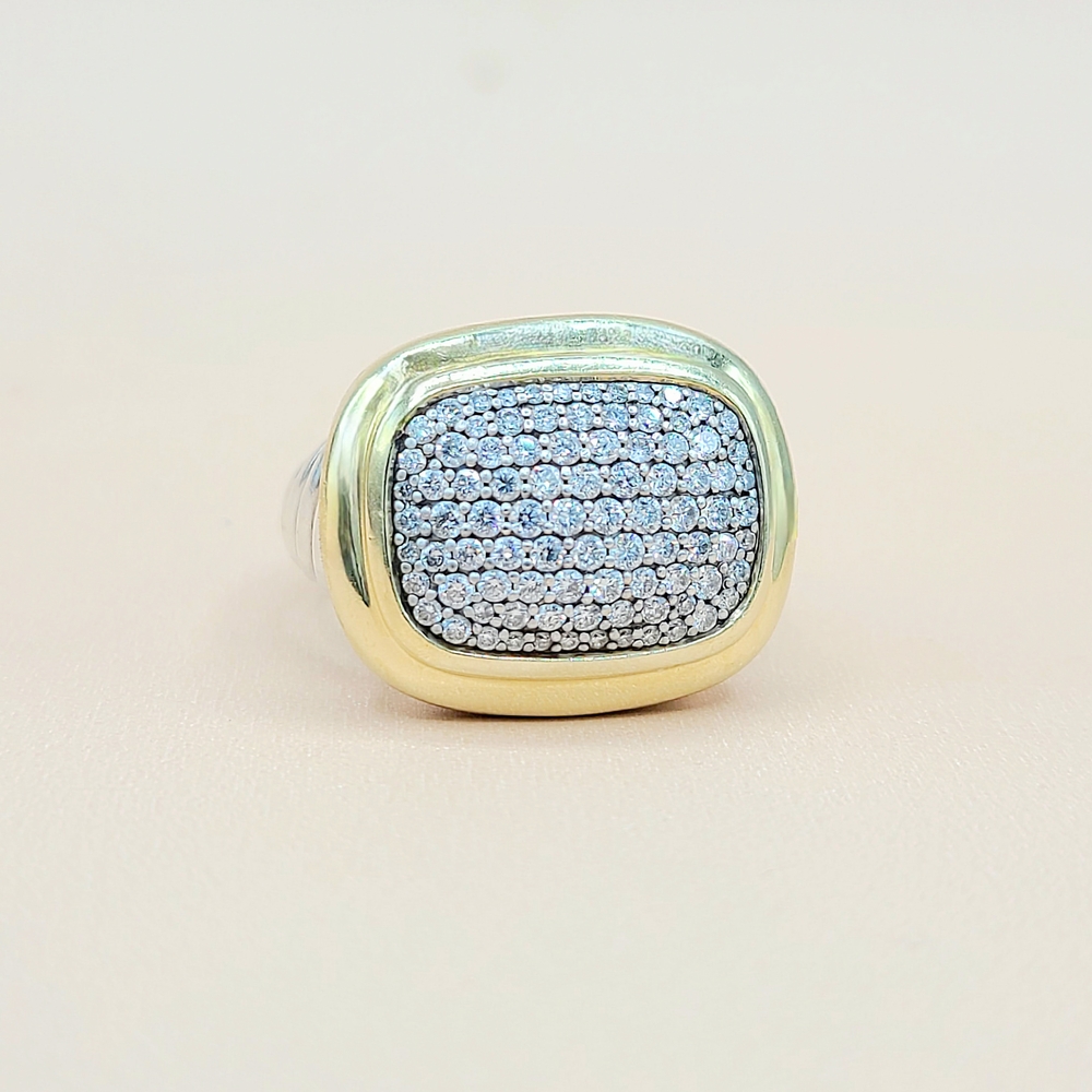 David Yurman Waverly Ring With Diamonds And Gold